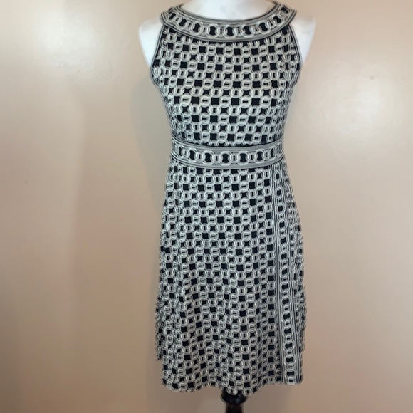 Max Studio Dresses & Skirts - Max Studio Black & White Chain Link Print Dress